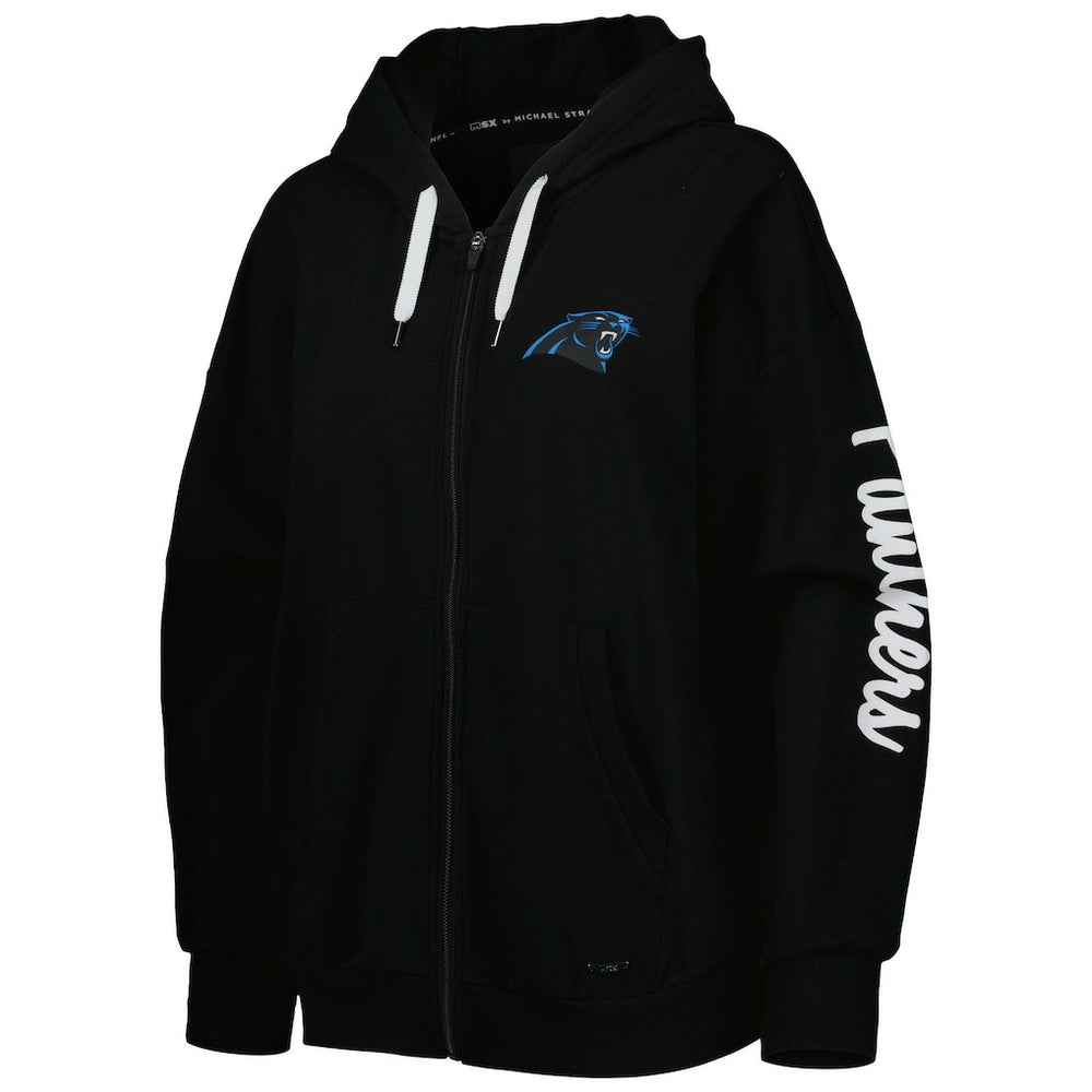 Carolina Panthers  MSX by Michael Strahan Women's Emerson Lightweight Full-Zip Hoodie