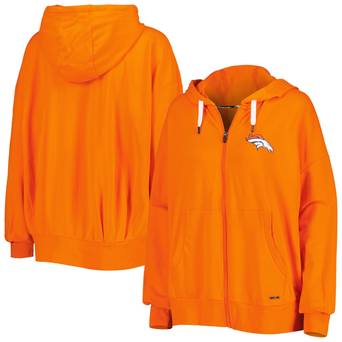 Denver Broncos  MSX by Michael Strahan Women's Emerson Lightweight Full-Zip Hoodie