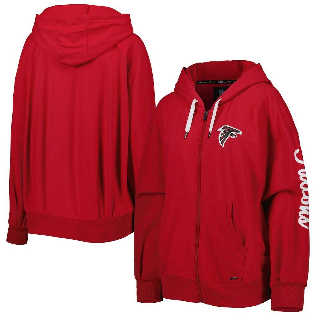 Atlanta Falcons  MSX by Michael Strahan Women's Emerson Lightweight Full-Zip Hoodie