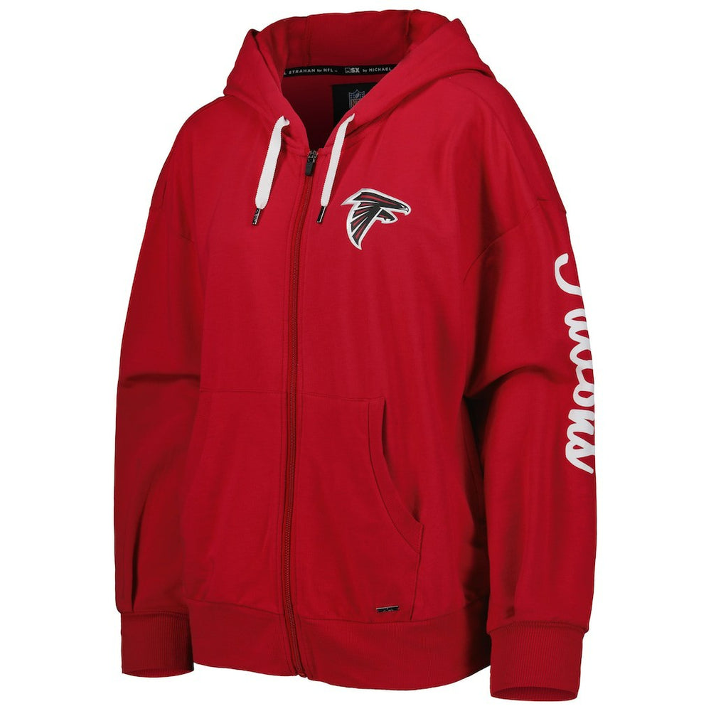 Atlanta Falcons  MSX by Michael Strahan Women's Emerson Lightweight Full-Zip Hoodie