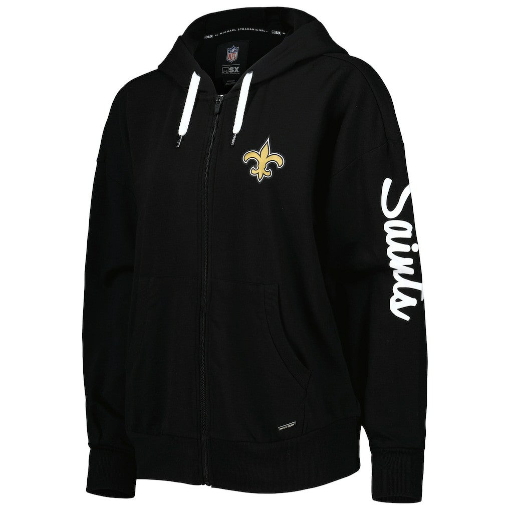 New Orleans Saints  MSX by Michael Strahan Women's Emerson Lightweight Full-Zip Hoodie