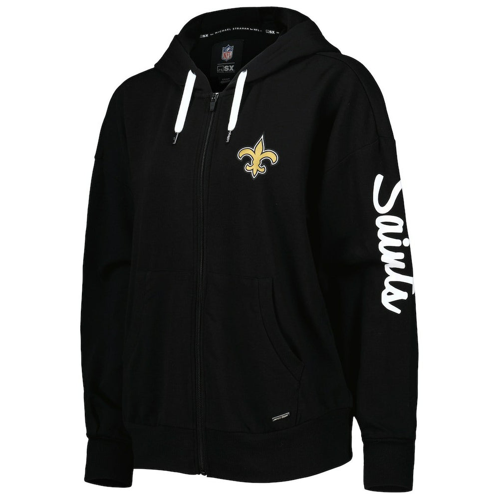 New Orleans Saints  MSX by Michael Strahan Women's Emerson Lightweight Full-Zip Hoodie