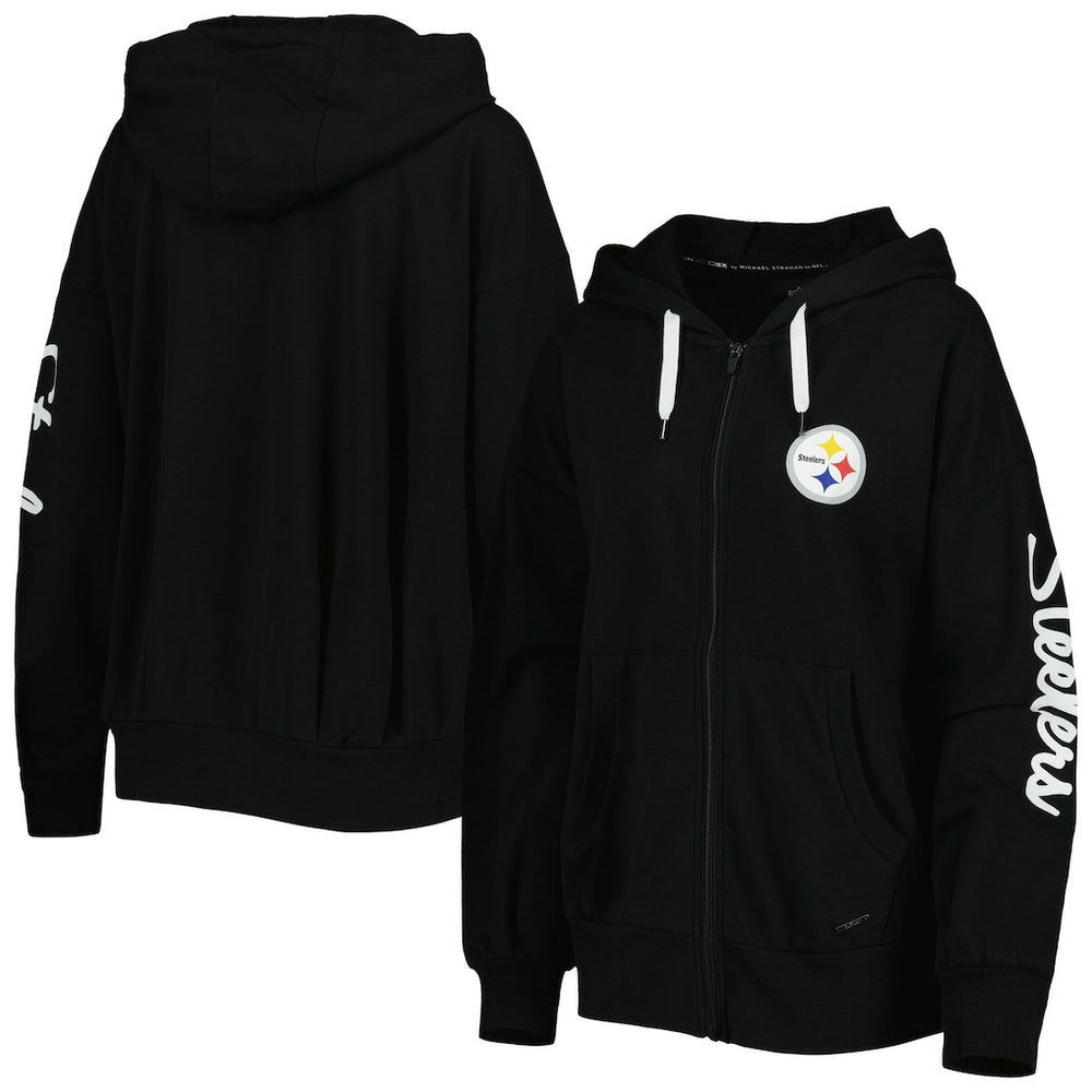 Pittsburgh Steelers  MSX by Michael Strahan Women's Emerson Lightweight Full-Zip Hoodie