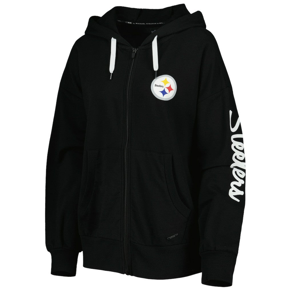 Pittsburgh Steelers  MSX by Michael Strahan Women's Emerson Lightweight Full-Zip Hoodie