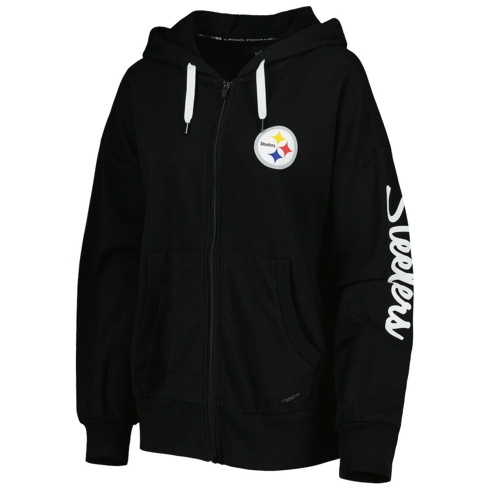 Pittsburgh Steelers  MSX by Michael Strahan Women's Emerson Lightweight Full-Zip Hoodie