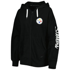 Pittsburgh Steelers  MSX by Michael Strahan Women's Emerson Lightweight Full-Zip Hoodie