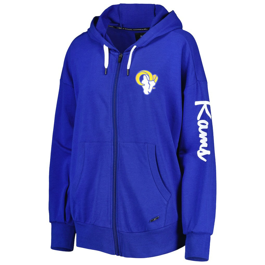 Los Angeles Rams  MSX by Michael Strahan Women's Emerson Lightweight Full-Zip Hoodie