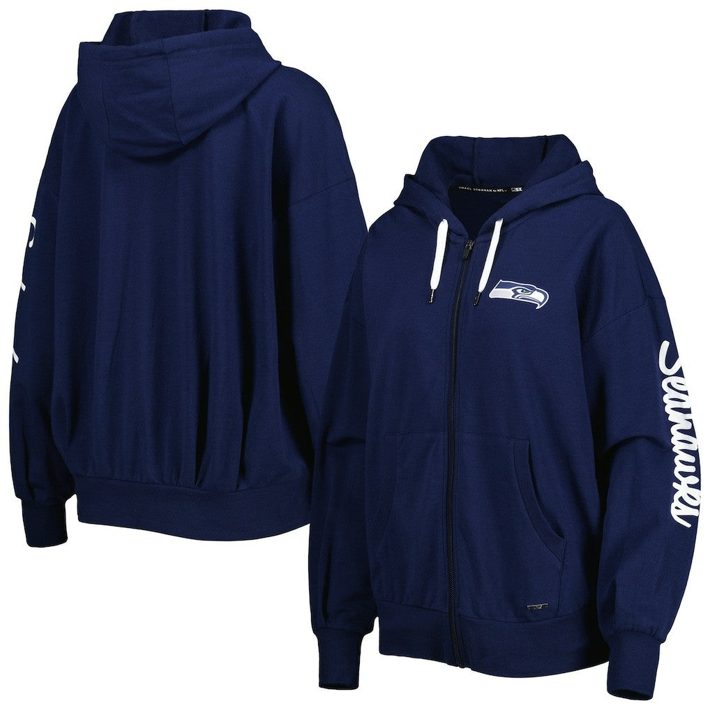 Seattle Seahawks  MSX by Michael Strahan Women's Emerson Lightweight Full-Zip Hoodie