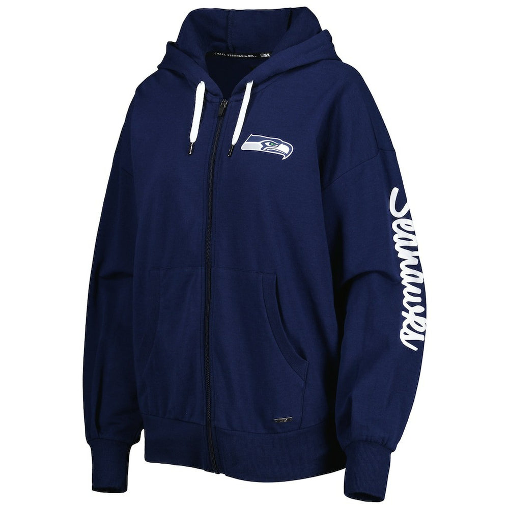 Seattle Seahawks  MSX by Michael Strahan Women's Emerson Lightweight Full-Zip Hoodie
