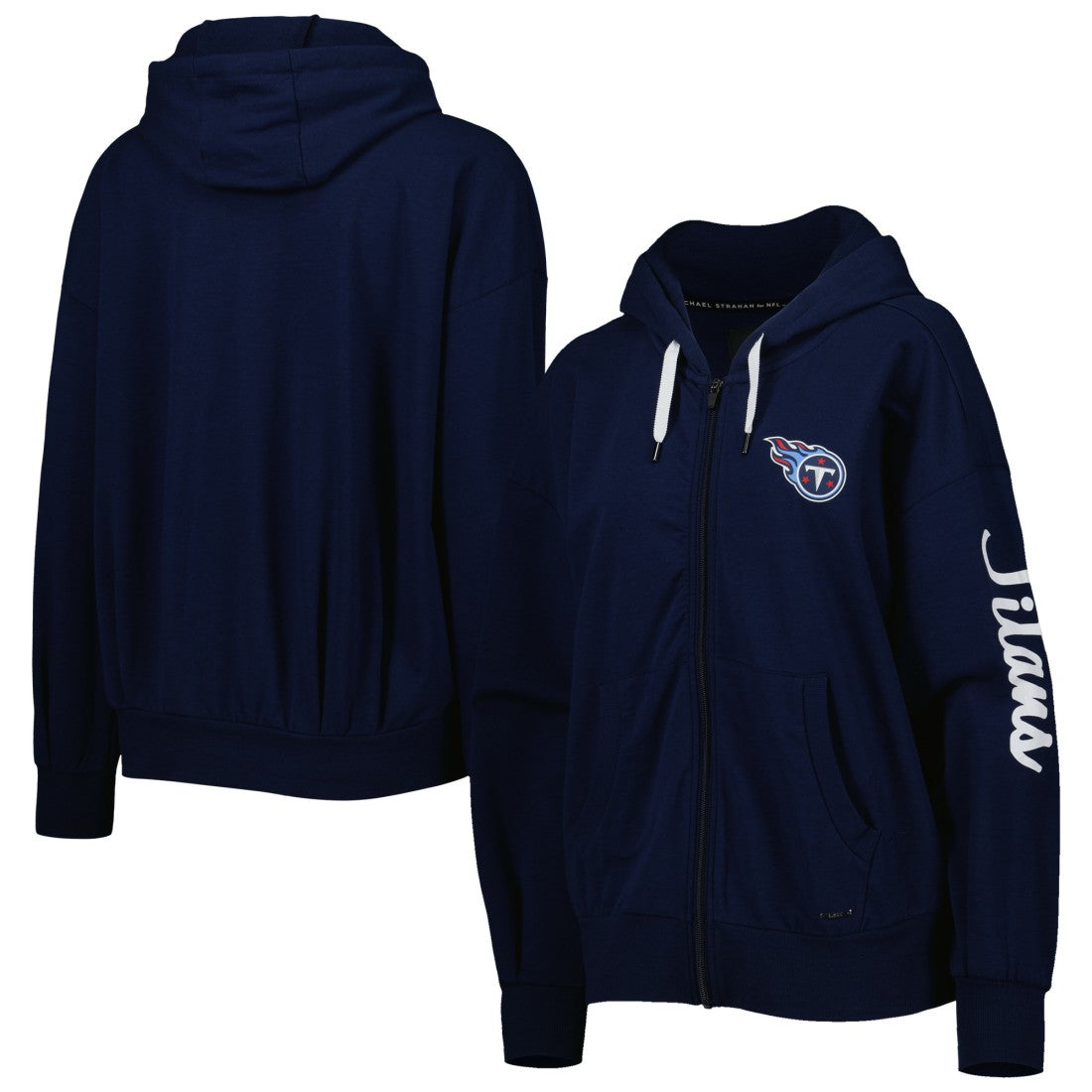 Tennessee Titans  MSX by Michael Strahan Women's Emerson Lightweight Full-Zip Hoodie