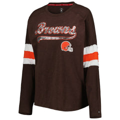 Cleveland Browns  Tommy Hilfiger Women's Justine Long Sleeve Tunic T-Shirt