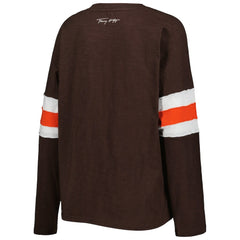 Cleveland Browns  Tommy Hilfiger Women's Justine Long Sleeve Tunic T-Shirt