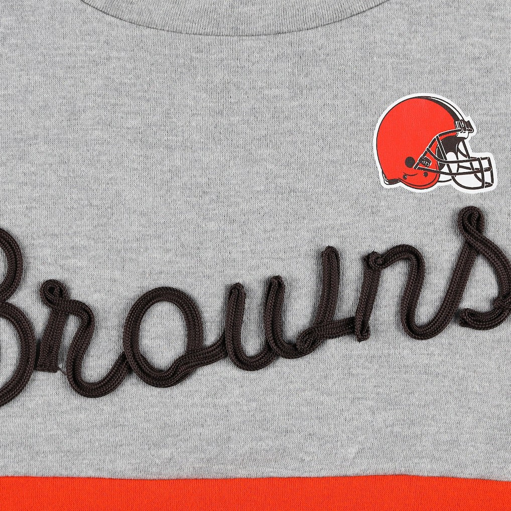 Cleveland Browns  Touch Women's Outfield Deep V-Back Waist Length Pullover Sweatshirt