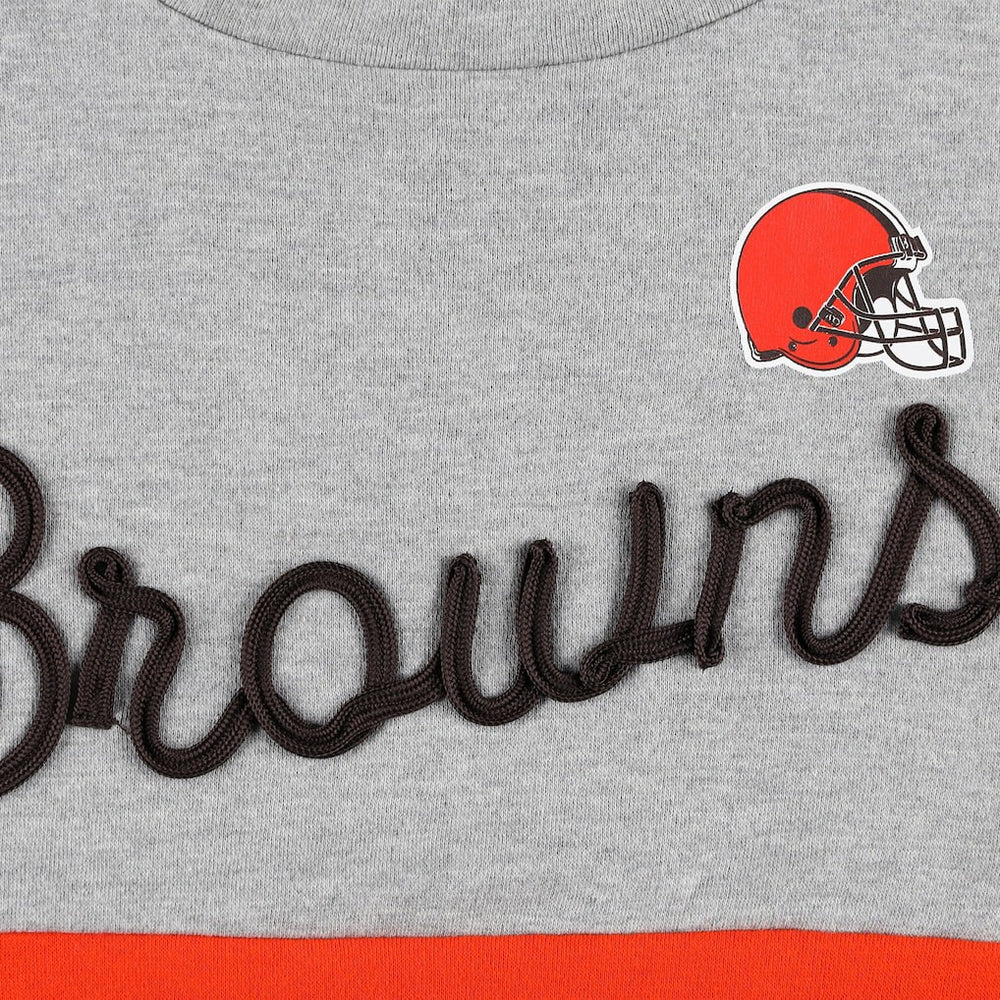 Cleveland Browns  Touch Women's Outfield Deep V-Back Waist Length Pullover Sweatshirt