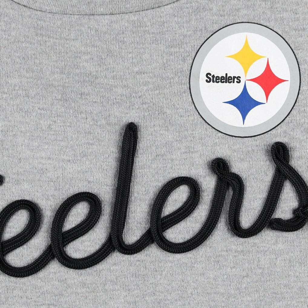 Pittsburgh Steelers  Touch Women's Outfield Deep V-Back Waist Length Pullover Sweatshirt