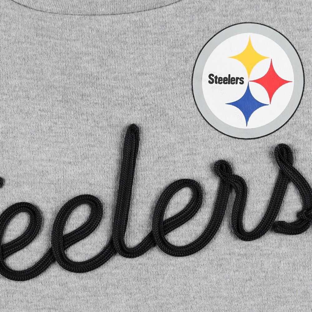 Pittsburgh Steelers  Touch Women's Outfield Deep V-Back Waist Length Pullover Sweatshirt