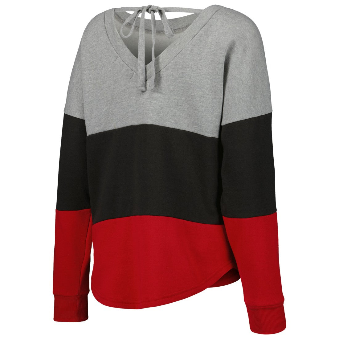 Tampa Bay Buccaneers  Touch Women's Outfield Deep V-Back Waist Length Pullover Sweatshirt