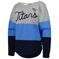 Tennessee Titans  Touch Women's Outfield Deep V-Back Waist Length Pullover Sweatshirt