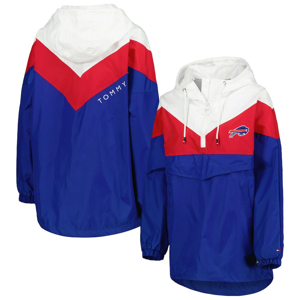 Buffalo Bills  Tommy Hilfiger Women's Staci Half-Zip Hoodie Windbreaker Jacket