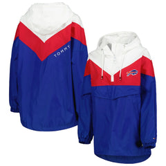 Buffalo Bills  Tommy Hilfiger Women's Staci Half-Zip Hoodie Windbreaker Jacket