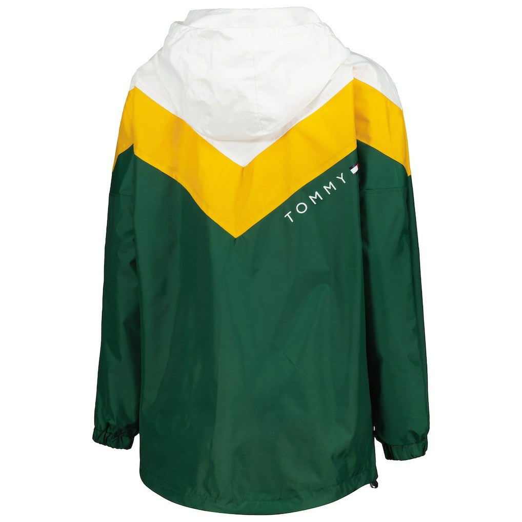 Green Bay Packers  Tommy Hilfiger Women's Staci Half-Zip Hoodie Windbreaker Jacket