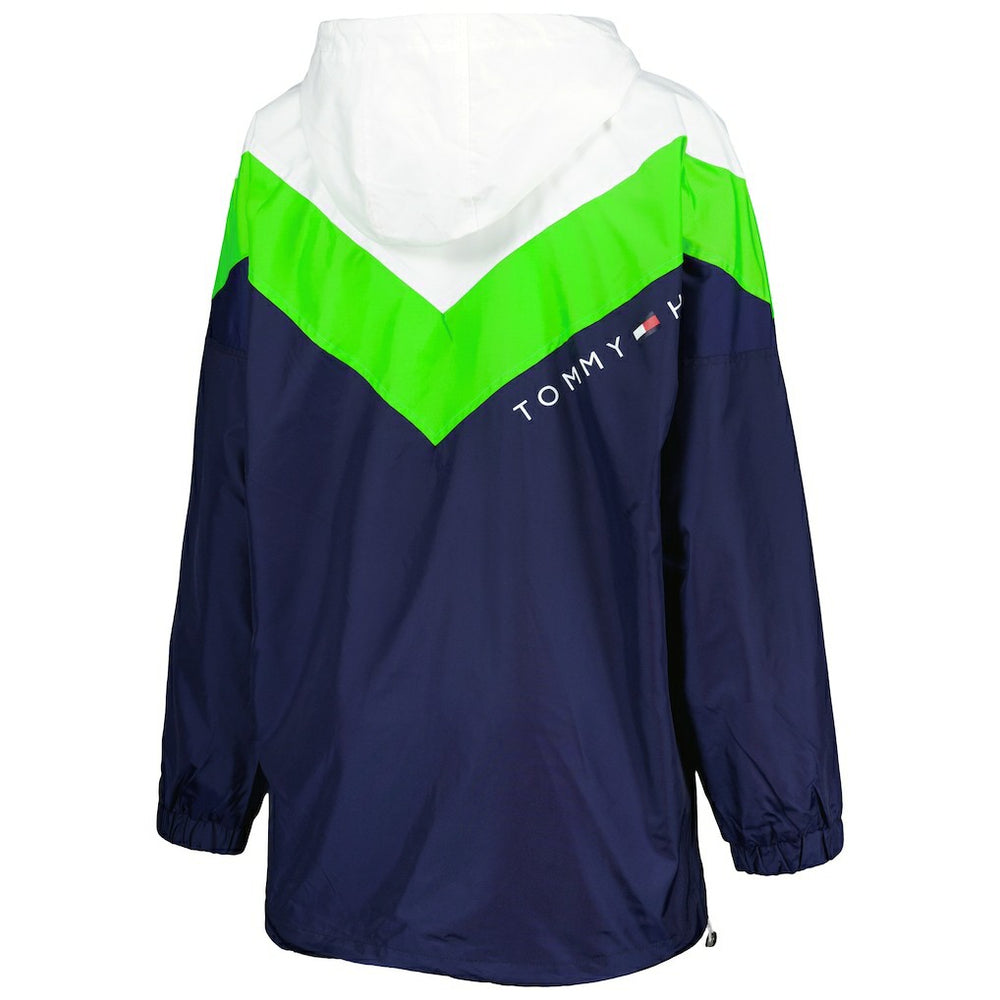 Seattle Seahawks  Tommy Hilfiger Women's Staci Half-Zip Hoodie Windbreaker Jacket