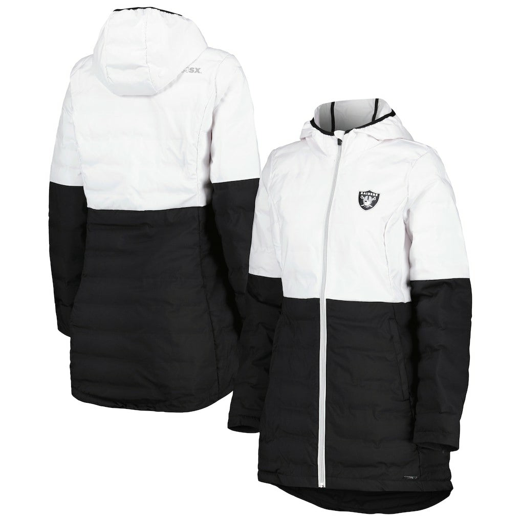 Las Vegas Raiders  MSX by Michael Strahan Women's Willow Quilted Hoodie Full-Zip Jacket