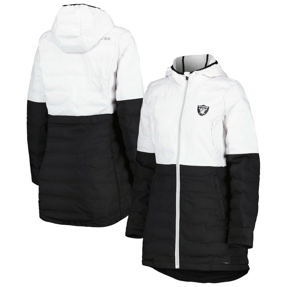 Las Vegas Raiders  MSX by Michael Strahan Women's Willow Quilted Hoodie Full-Zip Jacket