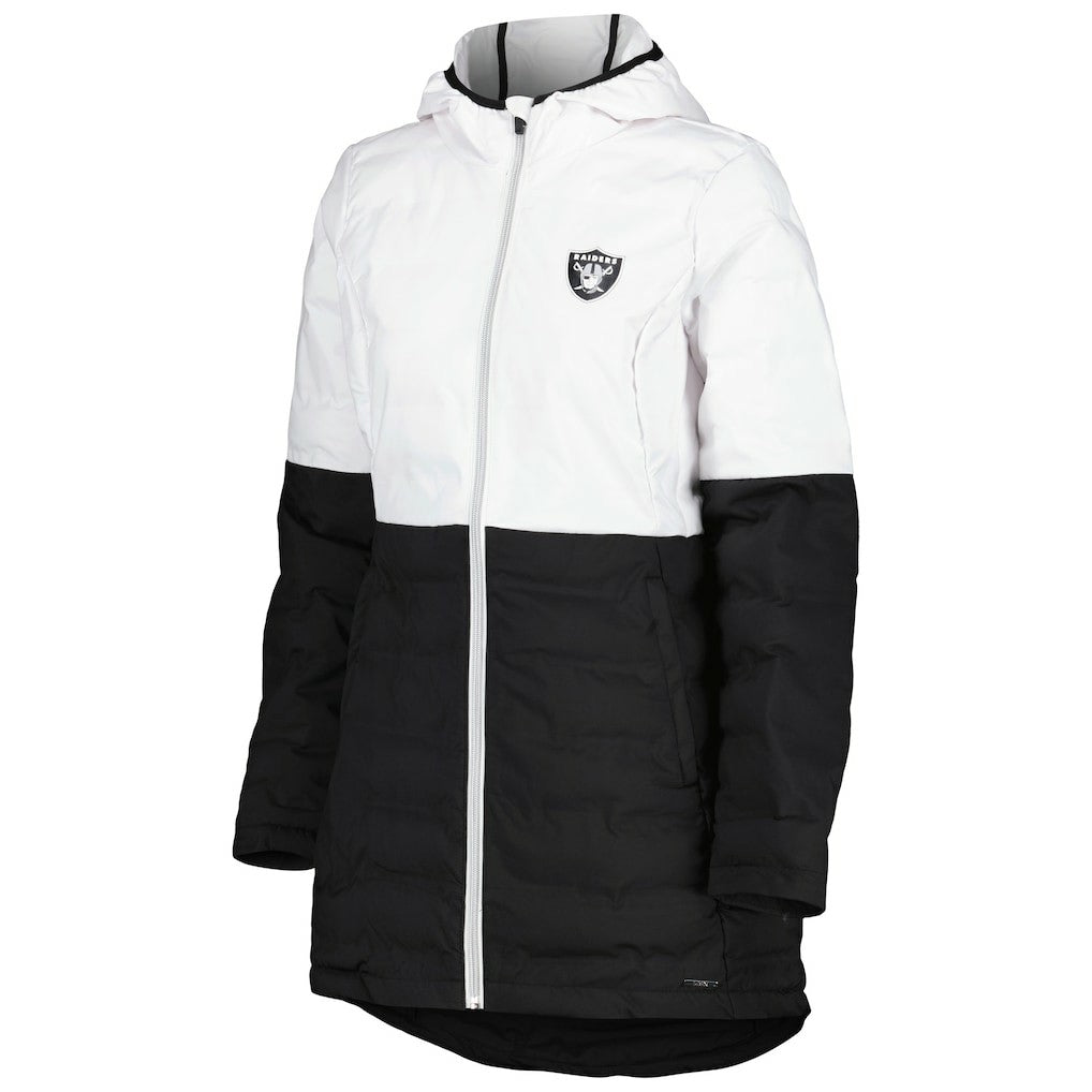 Las Vegas Raiders  MSX by Michael Strahan Women's Willow Quilted Hoodie Full-Zip Jacket