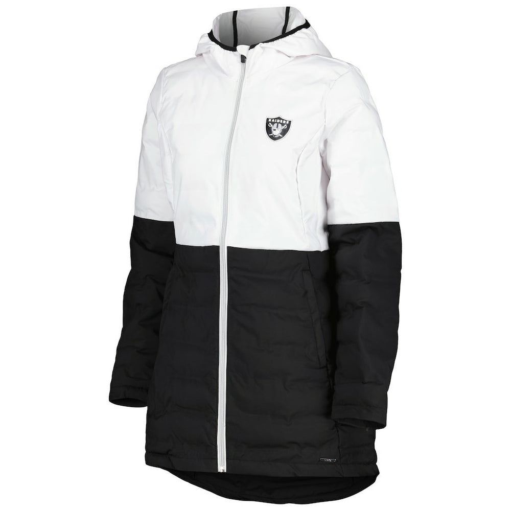 Las Vegas Raiders  MSX by Michael Strahan Women's Willow Quilted Hoodie Full-Zip Jacket