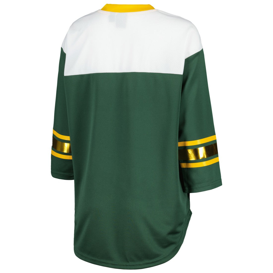 Green Bay Packers  G-III 4Her by Carl Banks Women's Double Team 3/4-Sleeve Lace-Up T-Shirt