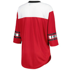 Arizona Cardinals  G-III 4Her by Carl Banks Women's Double Team 3/4-Sleeve Lace-Up T-Shirt