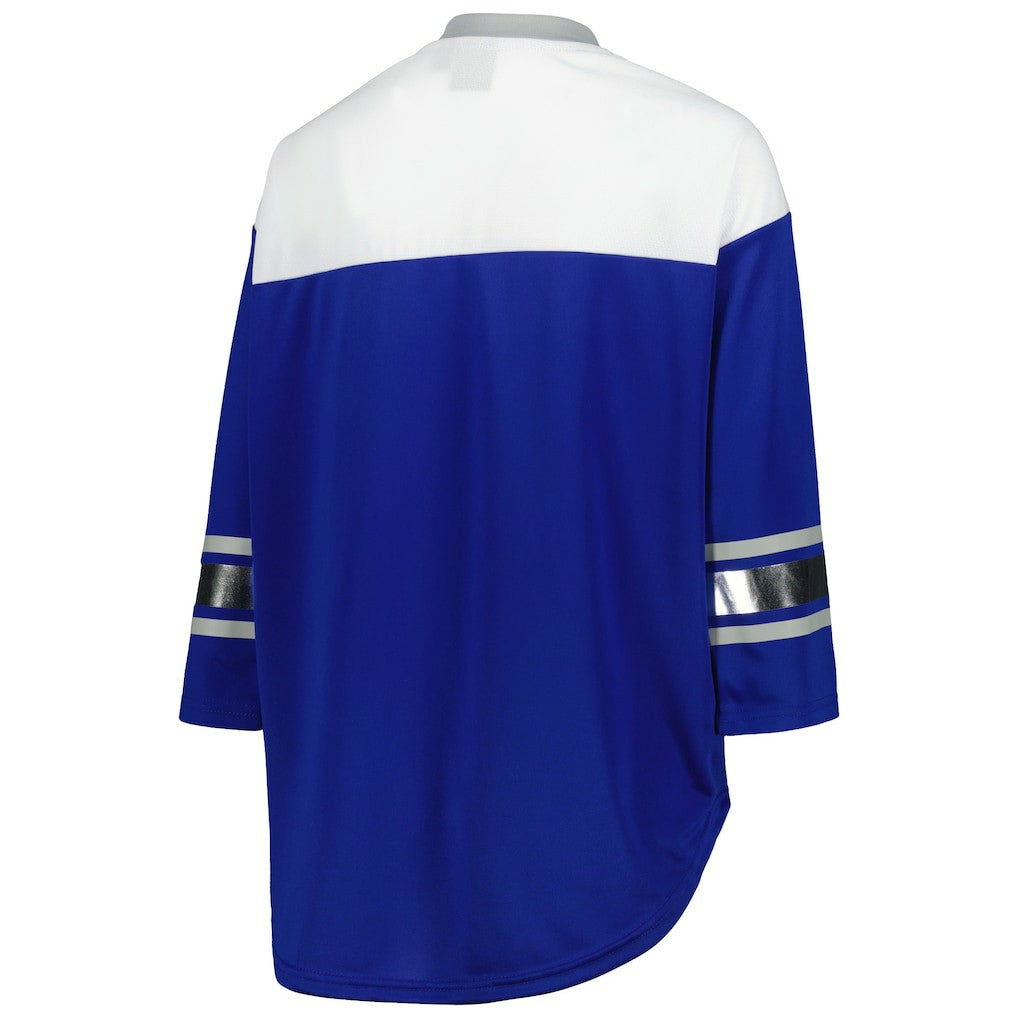 Indianapolis Colts  G-III 4Her by Carl Banks Women's Double Team 3/4-Sleeve Lace-Up T-Shirt