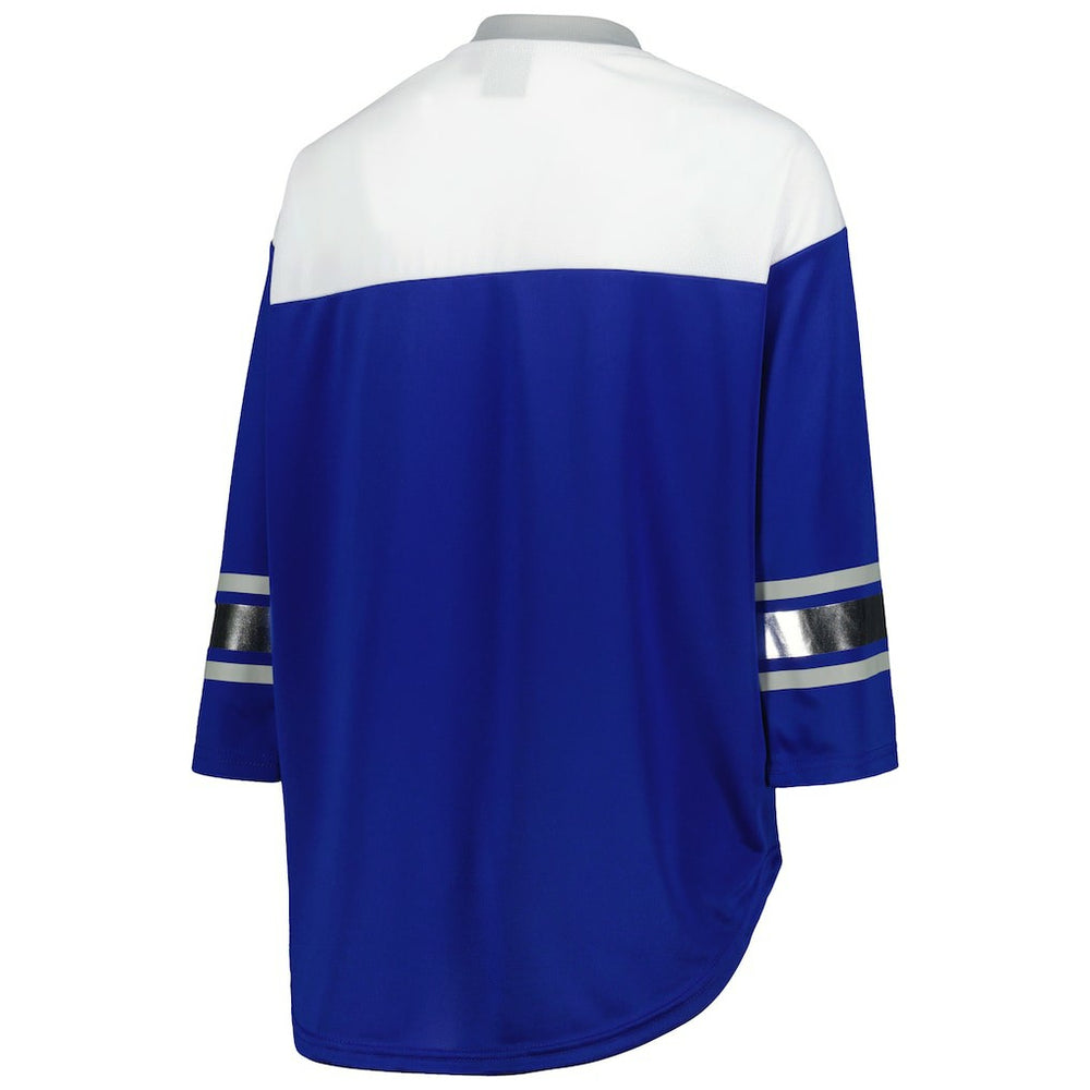 Indianapolis Colts  G-III 4Her by Carl Banks Women's Double Team 3/4-Sleeve Lace-Up T-Shirt