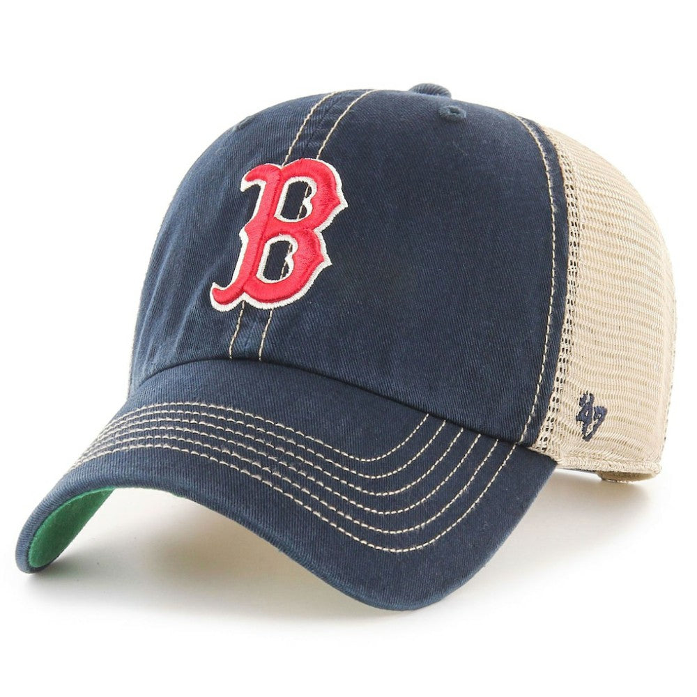 Boston Red Sox '47 Team Logo Trawler Clean Up Trucker Snapback Hat | MLB Online