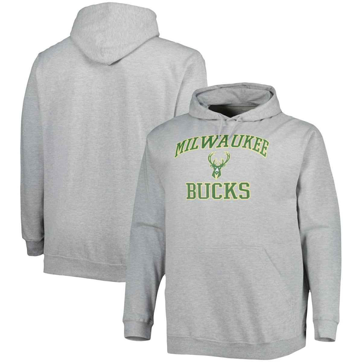 Milwaukee Bucks Big & Tall Heart & Soul Pullover Hoodie New