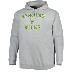 Milwaukee Bucks Big & Tall Heart & Soul Pullover Hoodie New