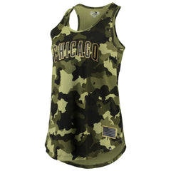 Chicago Cubs New Era Women's 2022 MLB Armed Forces Day Camo Racerback Tank Top | MLB Online
