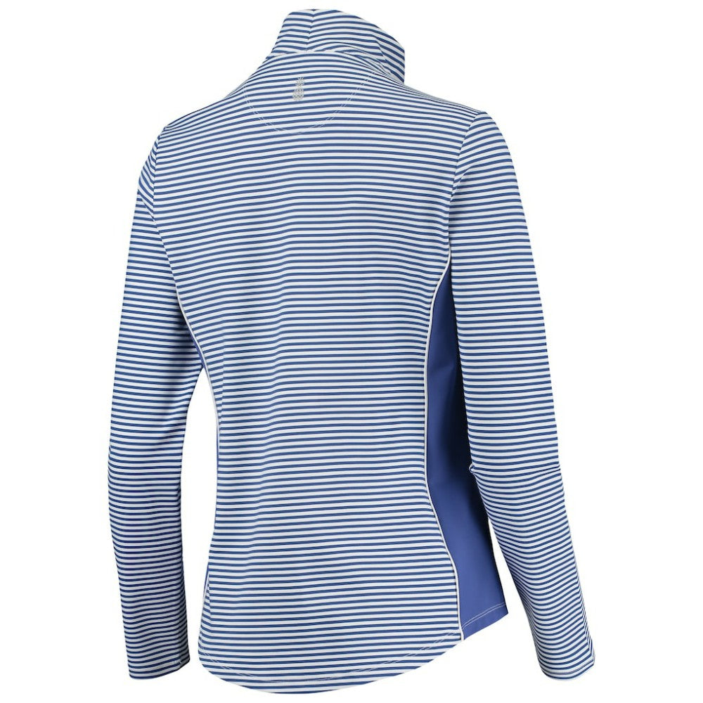 Chicago Cubs Tommy Bahama Women's Aubrey Stripe Block IslandZone Half-Zip Jacket | MLB On Sale