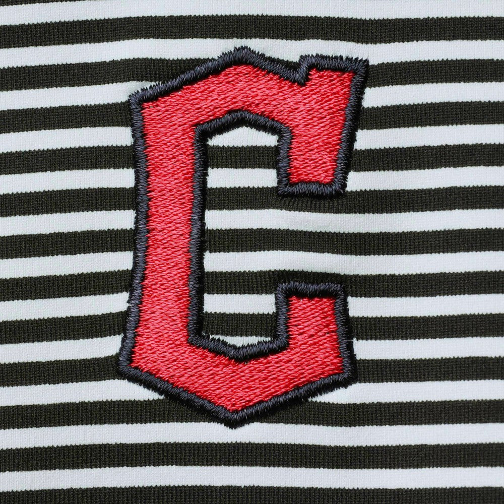 Cleveland Guardians Tommy Bahama Women's Aubrey Stripe Block IslandZone Half-Zip Jacket | MLB Discount
