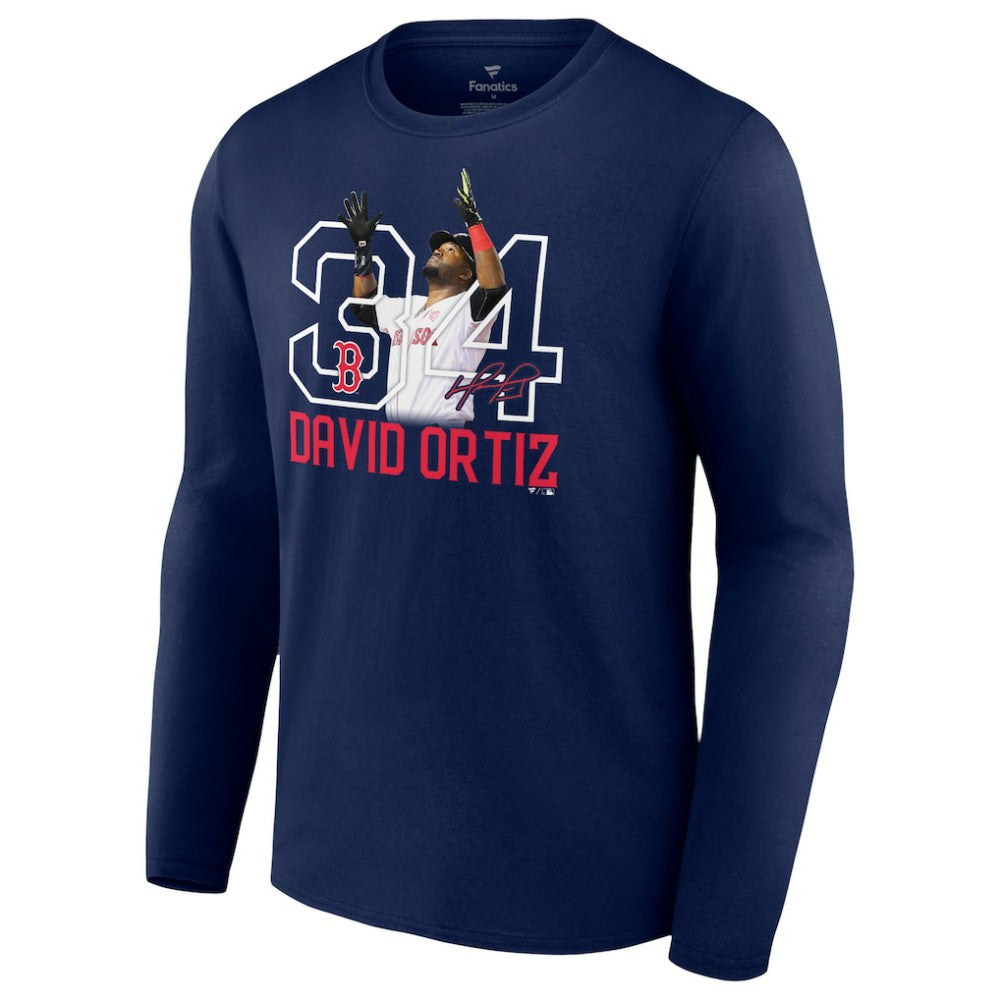 David Ortiz Boston Red Sox Fanatics Stats Resume Long Sleeve T-Shirt | MLB Shop