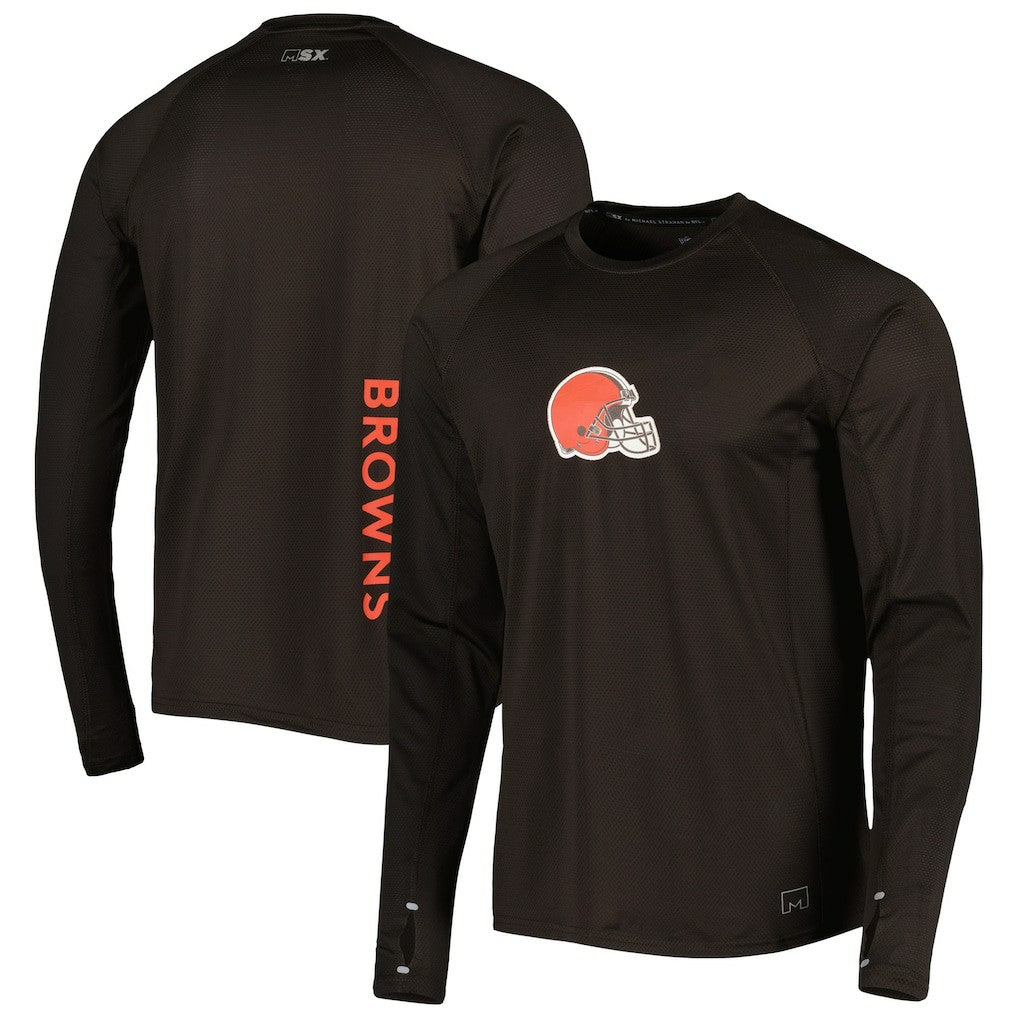 Cleveland Browns  MSX by Michael Strahan Interval Long Sleeve Raglan T-Shirt