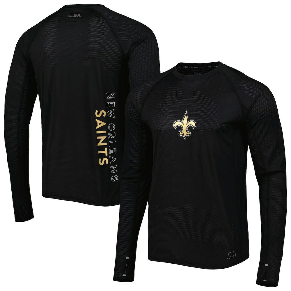 New Orleans Saints  MSX by Michael Strahan Interval Long Sleeve Raglan T-Shirt