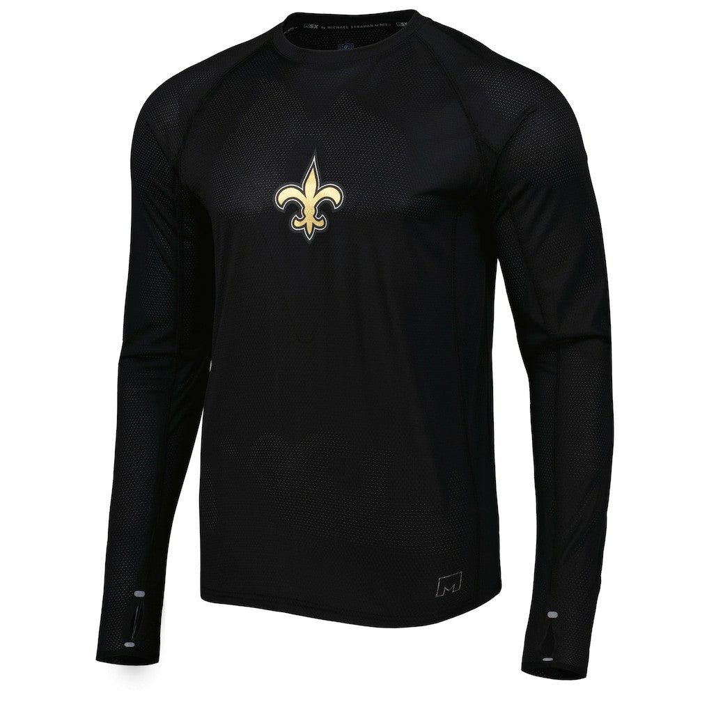 New Orleans Saints  MSX by Michael Strahan Interval Long Sleeve Raglan T-Shirt