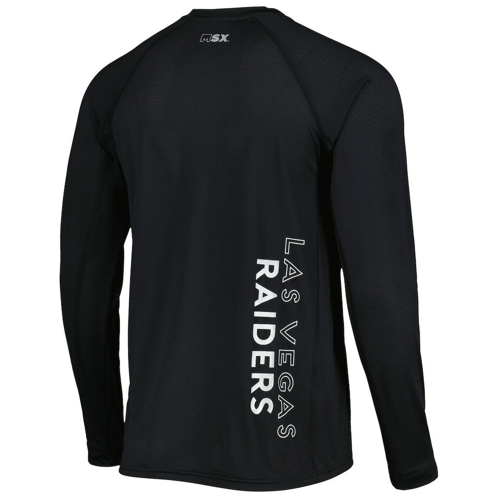Las Vegas Raiders  MSX by Michael Strahan Interval Long Sleeve Raglan T-Shirt