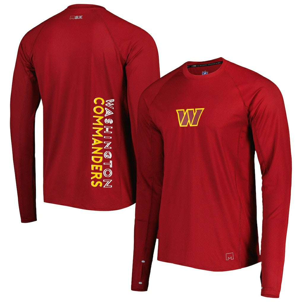 Washington Commanders  MSX by Michael Strahan Interval Long Sleeve Raglan T-Shirt