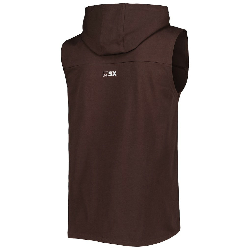 Cleveland Browns  MSX by Michael Strahan Relay Sleeveless Pullover Hoodie