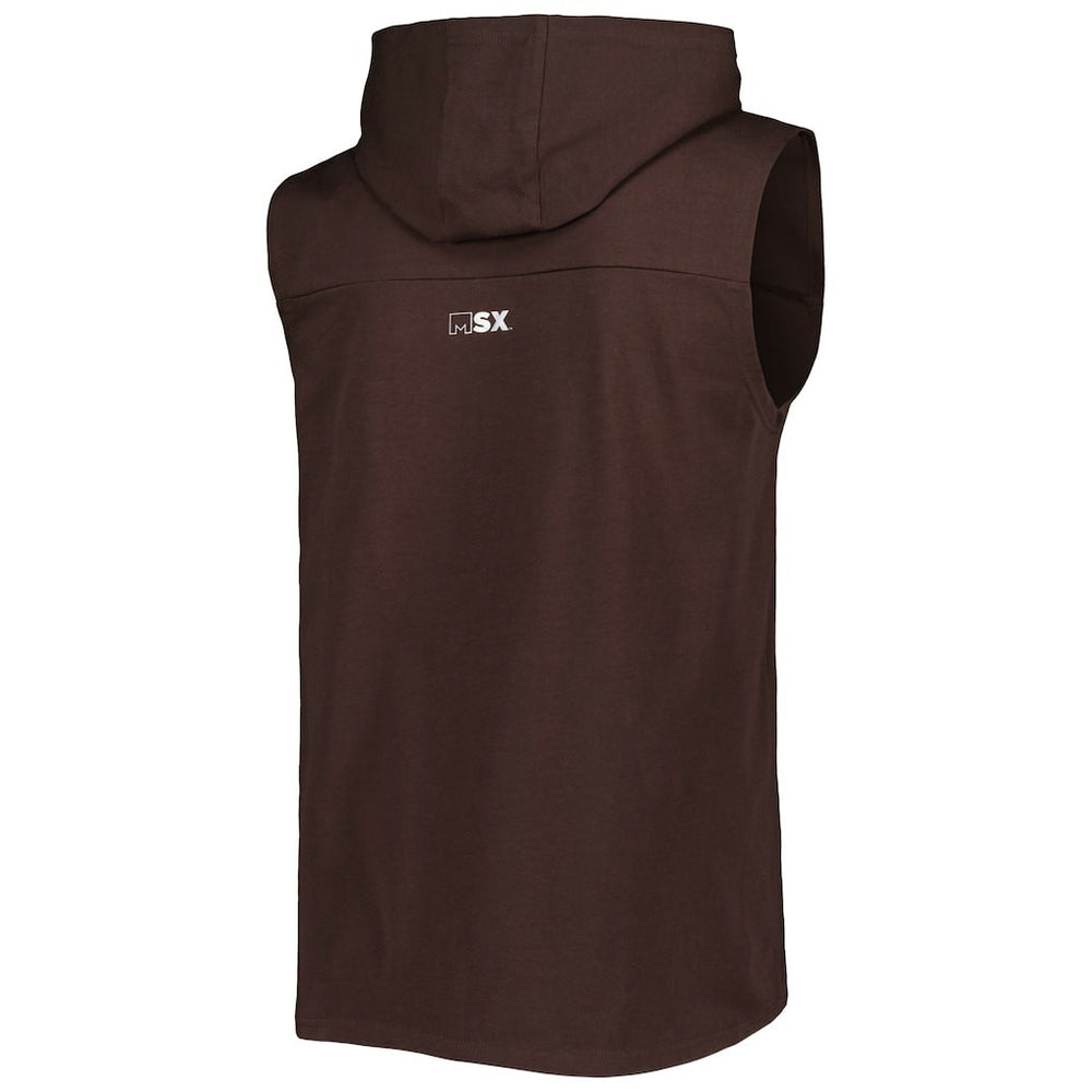 Cleveland Browns  MSX by Michael Strahan Relay Sleeveless Pullover Hoodie