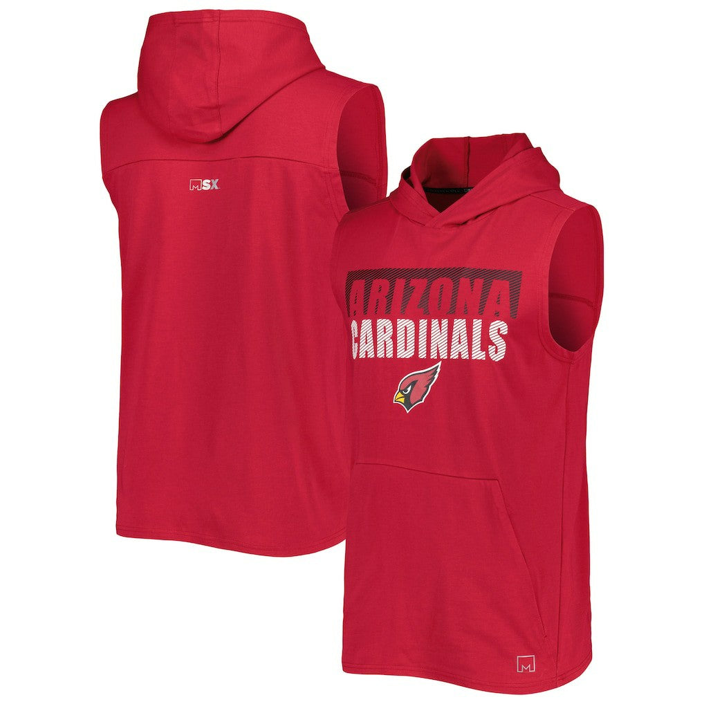 Arizona Cardinals  MSX by Michael Strahan Relay Sleeveless Pullover Hoodie