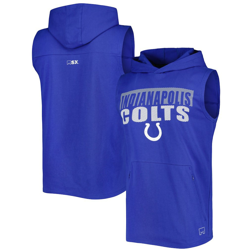 Indianapolis Colts  MSX by Michael Strahan Relay Sleeveless Pullover Hoodie
